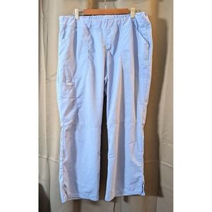 Cherokee Revolution Moderate Flare Drawstring Size XL Petite Pant Light Blue